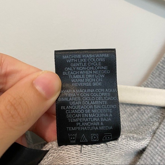 Norma Kamali Sweatshirt Gray Pullover Boat Neck Loungewear Beateau Kangaroo Rib - Picture 6 of 8